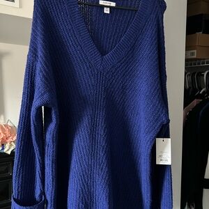Blue V-Neck Sweater